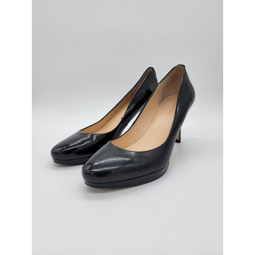 Ivanka Trump Heels Womens Size 9.5 M Black Patent Leather